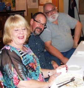 Proud parents at presentation night: Sandra and Alan Thomas and Michael Felle.