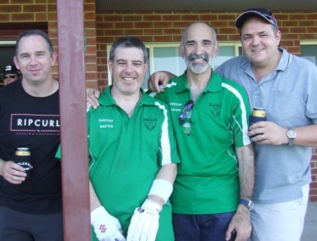 Strong support: L-R Peter Tomlin, Daniel Phillips, Joe Ansaldo and Dale Hadfield.