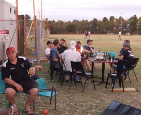 The "Starlight Lounge" clubrooms - 300-gamer Mark Gauci (left) gets used to our temporary social area while our new clubrooms are built, while the Sixths take up a table in the background.