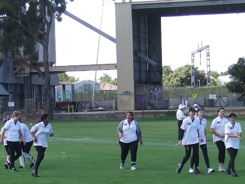 The silos and rail line at Parsons Reserve made for an interesting backdrop as the victors saw the final ball bowled.