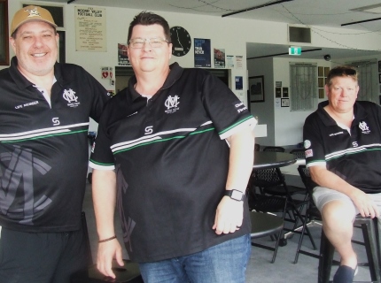 A good win in a higher division is enough to warm the hearts of the Life Members - L-R Daniel Phillips, Mark Gauci and Darren Nagle.