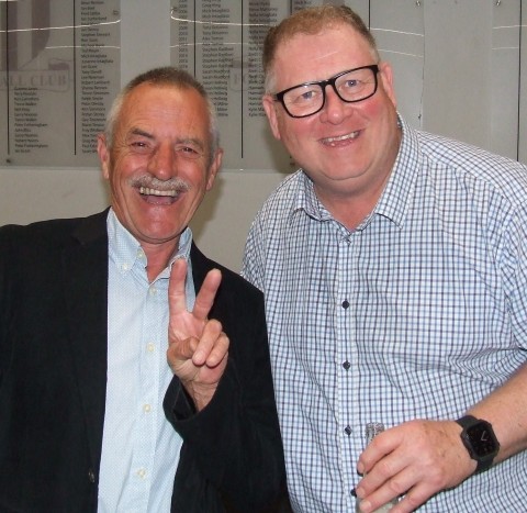 Up from the Coast: Past players Phill King (left) and Simon Thornton.