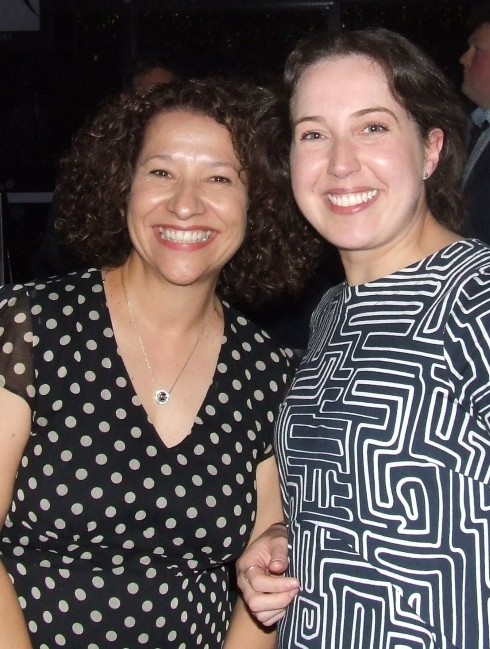 A big night: Agatha Jukic (left) and Sarah Fenn.