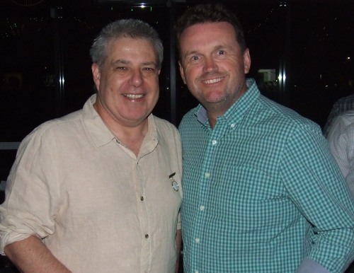 Moonee Valley Premiership players: Daniel Phillips (left) and Kane Harding.