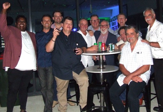 Some of the rascals who've represented Moonee Valley at the Barooga Over 35s tournament over the years: L-R Channa DeSilva, Jason Ripa, Matt Thomas, Mark Gauci, Sean O'Kane, Simon Thornton, Allan Cumming, Craig Pridham (back), Ryan Fairclough, Tony Gleeson and Charlie Walker.
