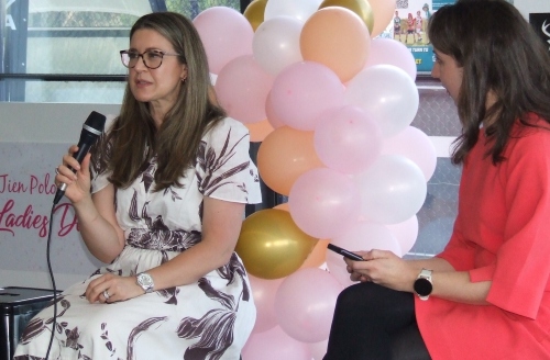 Teresa Basile gives an insight into her role at Cricket Australia leading the promotion of cricket, with MC Sarah Fenn listening.