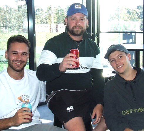 Part of our First Eleven backbone: L-R Luke Brock, Brayden McGregor and Harry Simpson.