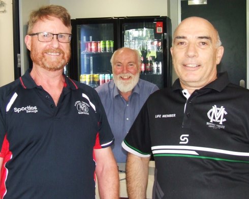 Catering for the needs of the hungry and thirsty hordes: L-R Dean Lawson, Allan Cumming and John Talone.