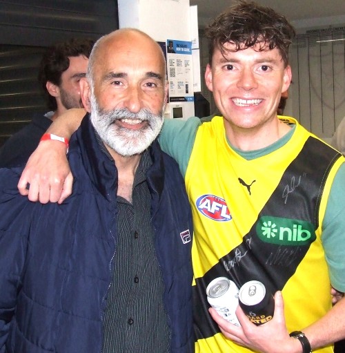 Richmond supporters - Joe Ansaldo (left) and Dan Comande.
