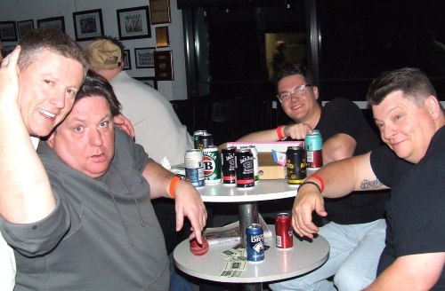 Entertaining: L-R Craig Pridham, Ryan Fairclough, Tom Janetzki and Mark Gauci.