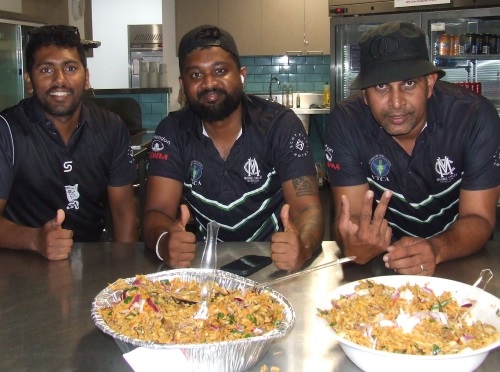 The meals and our chefs - L-R Suraj Weerasinghe, Rusiru Jayasiri and Ruwan Jayaweera.