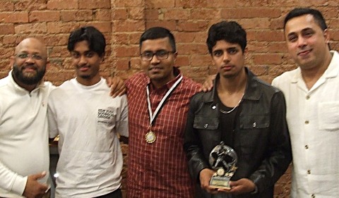 Some of our players from the 2025 Winter Season - L-R: Indika and Aksha Perera, Maks Rahman, Vansh Tandon and Sagar Bhatia.